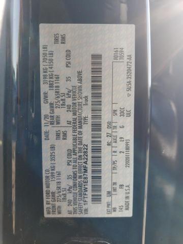 2021 FORD F150 SUPER 1FTFW1E87MFA22822