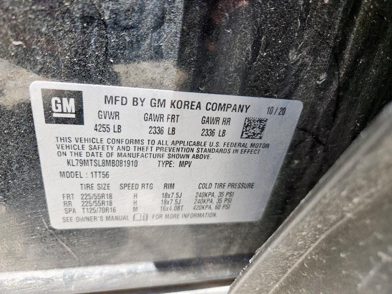 2021 CHEVROLET TRAILBLAZE KL79MTSL8MB081910