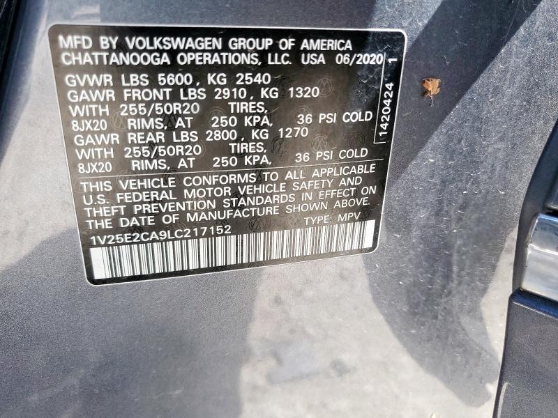 2020 VOLKSWAGEN ATLAS CROS 1V25E2CA9LC217152