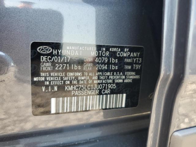 2018 HYUNDAI IONIQ SEL KMHC75LC1JU071905