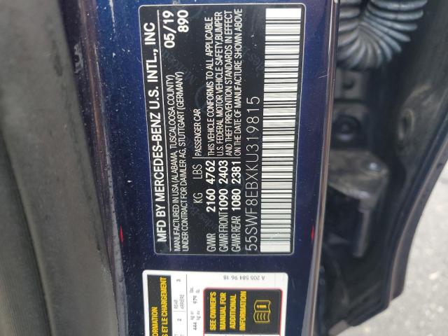 2019 MERCEDES-BENZ C 300 4MAT - 55SWF8EBXKU319815