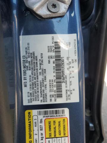 2018 FORD FUSION SE - 3FA6P0H9XJR283071
