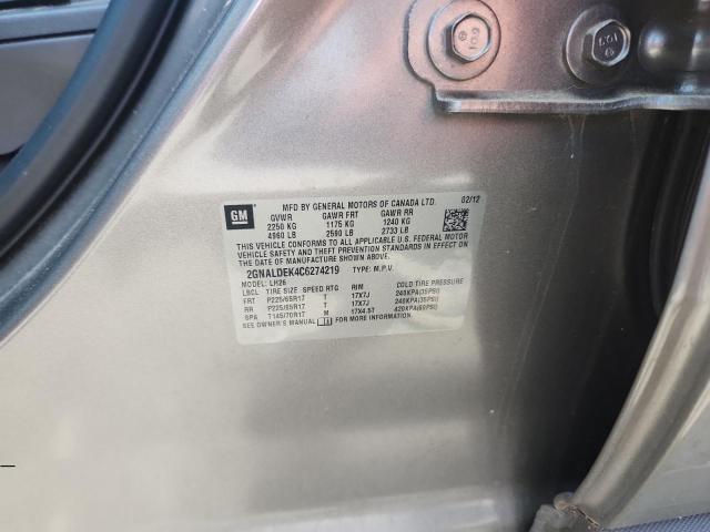 2012 CHEVROLET EQUINOX LT - 2GNALDEK4C6274219
