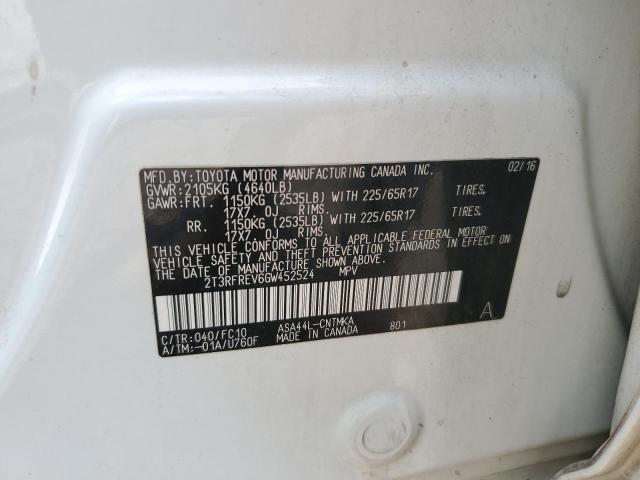 2016 TOYOTA RAV4 XLE - 2T3RFREV6GW452524