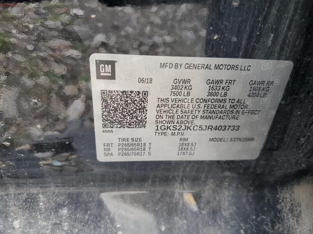 2018 GMC YUKON XL K 1GKS2JKC5JR403733