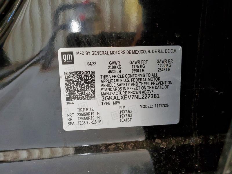 2022 GMC TERRAIN DE 3GKALXEV7NL222381