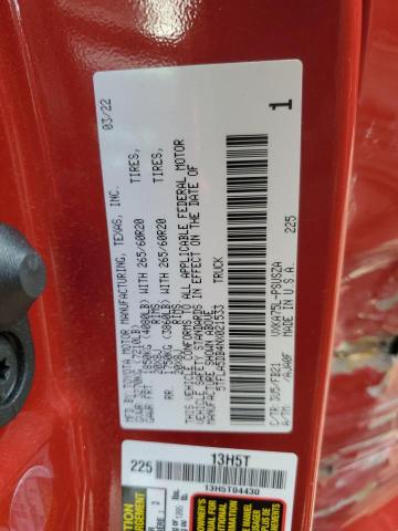 2022 TOYOTA TUN CRMAX 5TFLA5DB4NX021533