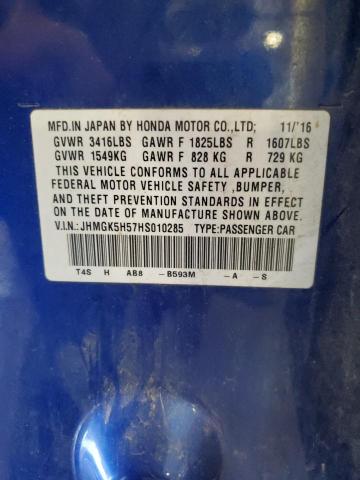 2017 HONDA FIT LX JHMGK5H57HS010285