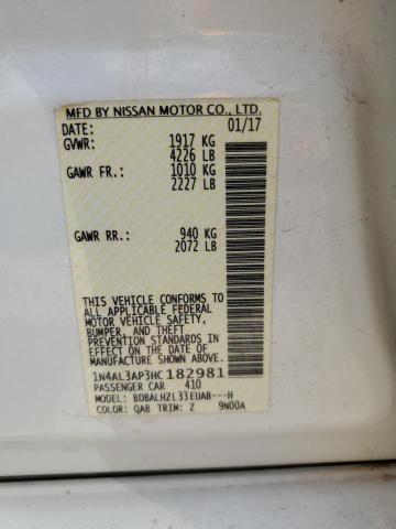 2017 NISSAN ALTIMA 2.5 - 1N4AL3AP3HC182981