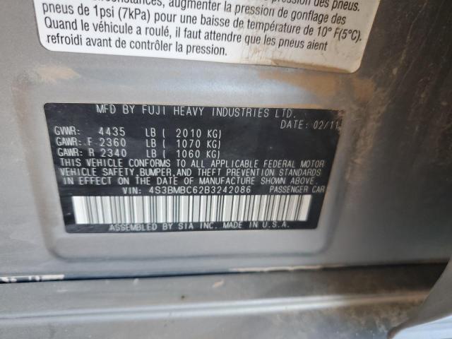 2011 SUBARU LEGACY - 4S3BMBC62B3242086