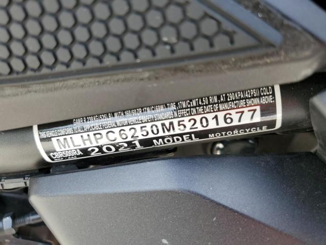 2021 HONDA CBR500 RA MLHPC6250M5201677