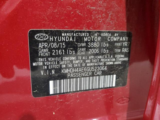 2016 HYUNDAI ELANTRA SE - KMHDH4AE6GU523064