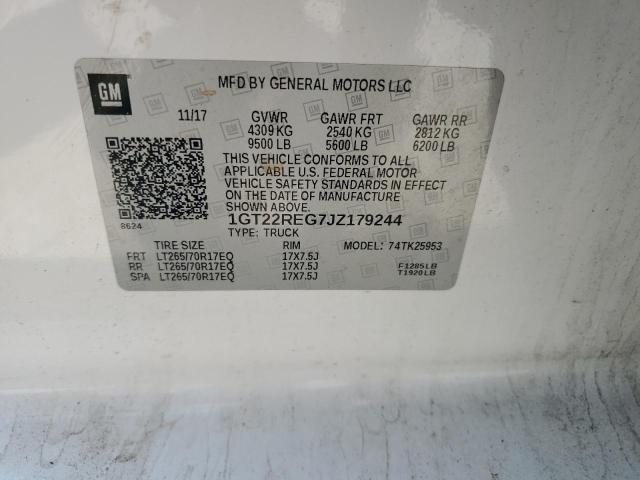 2018 GMC SIERRA K25 1GT22REG7JZ179244