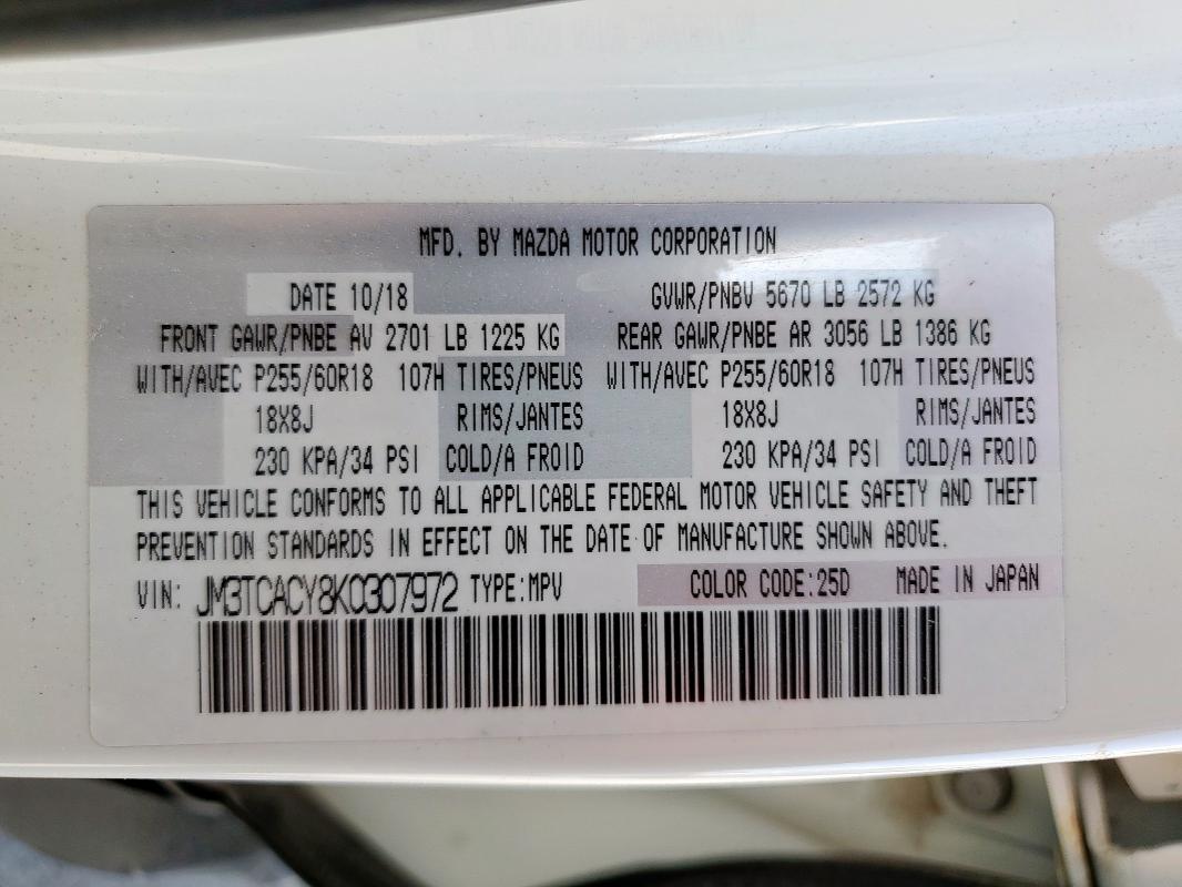 2019 MAZDA CX-9 TOURI - JM3TCACY8K0307972