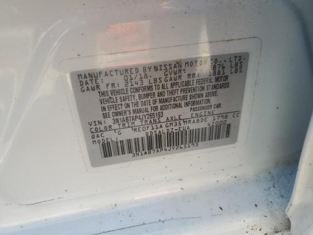 2018 NISSAN SENTRA S 3N1AB7AP4JY265193