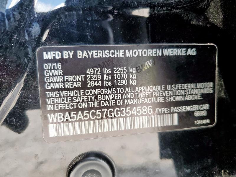 2016 BMW 528 I WBA5A5C57GG354586