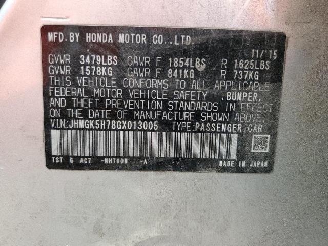 2016 HONDA FIT EX - JHMGK5H78GX013005