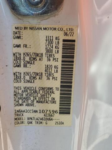 2022 NISSAN TITAN S 1N6AA1CC5NN107596