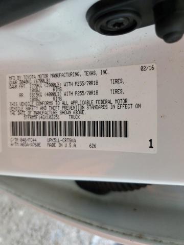 2016 TOYOTA TUNDRA DOU 5TFRM5F14GX102251
