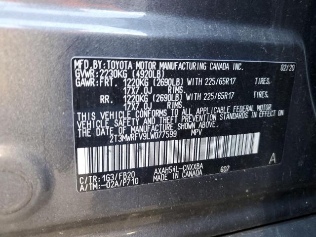 2020 TOYOTA RAV4 LE - 2T3MWRFV9LW077599