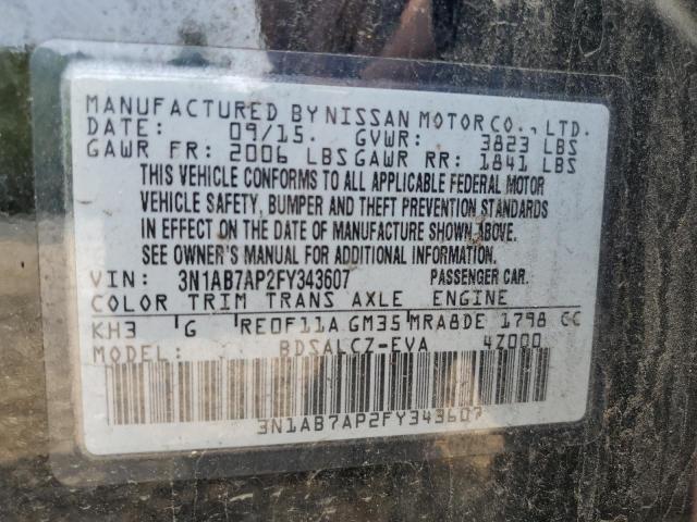 2015 NISSAN SENTRA S - 3N1AB7AP2FY343607
