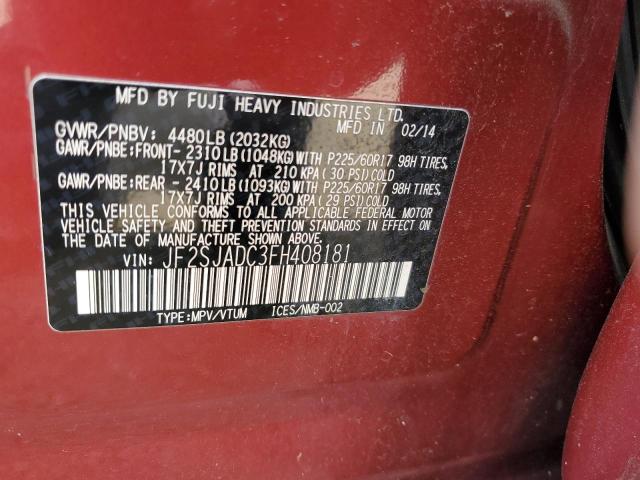 2015 SUBARU FORESTER 2 - JF2SJADC3FH408181