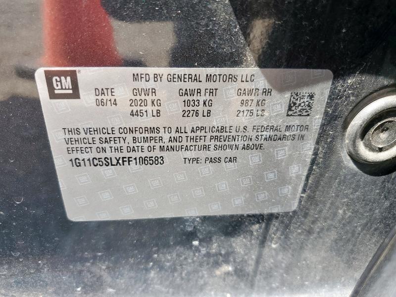 2015 CHEVROLET MALIBU 1LT 1G11C5SLXFF106583