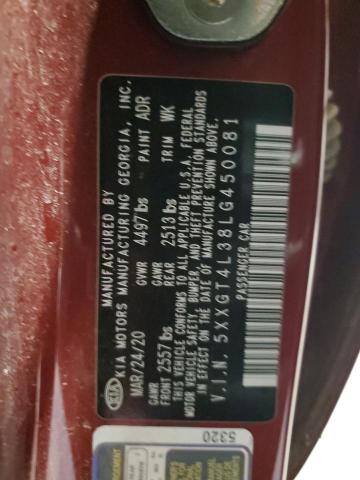 2020 KIA OPTIMA LX 5XXGT4L38LG450081