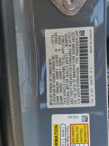 2024 HONDA CIVIC SI 2HGFE1E59RH474254