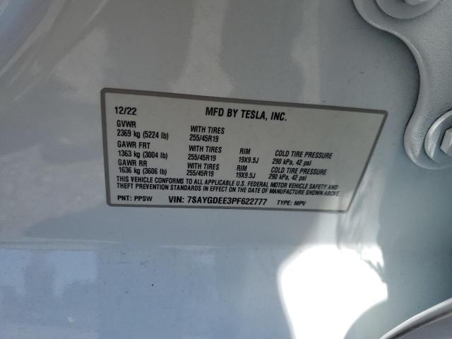 2023 TESLA MODEL Y 7SAYGDEE3PF622777