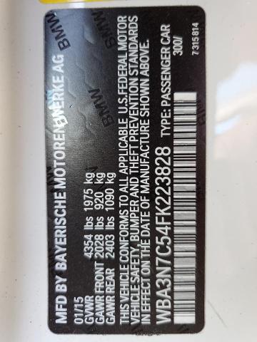 2015 BMW 428 I WBA3N7C54FK223828