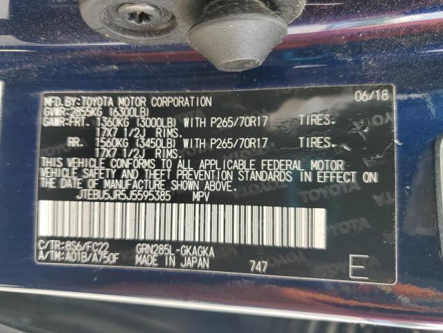 2018 TOYOTA 4RUNNER SR JTEBU5JR5J5595385