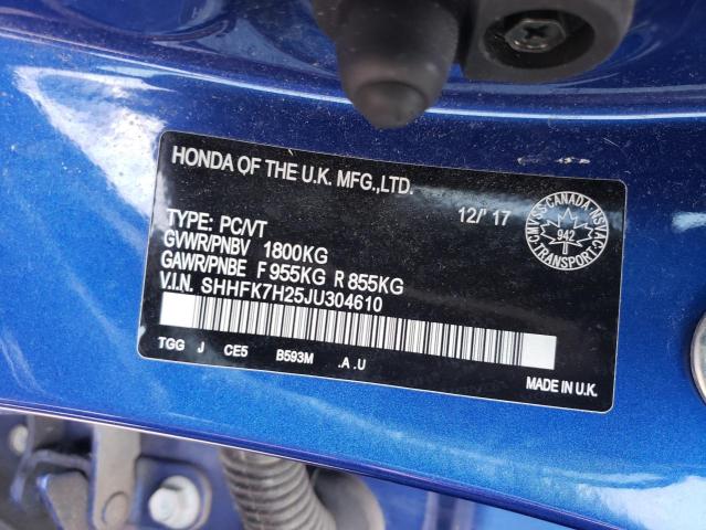 2018 HONDA CIVIC LX - SHHFK7H25JU304610