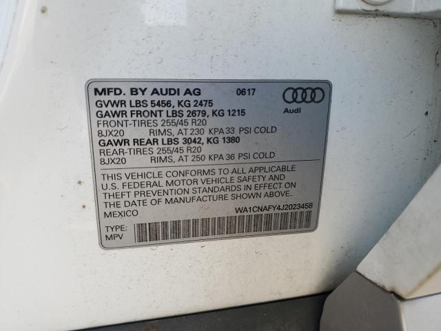 2018 AUDI Q5 PRESTIG - WA1CNAFY4J2023458