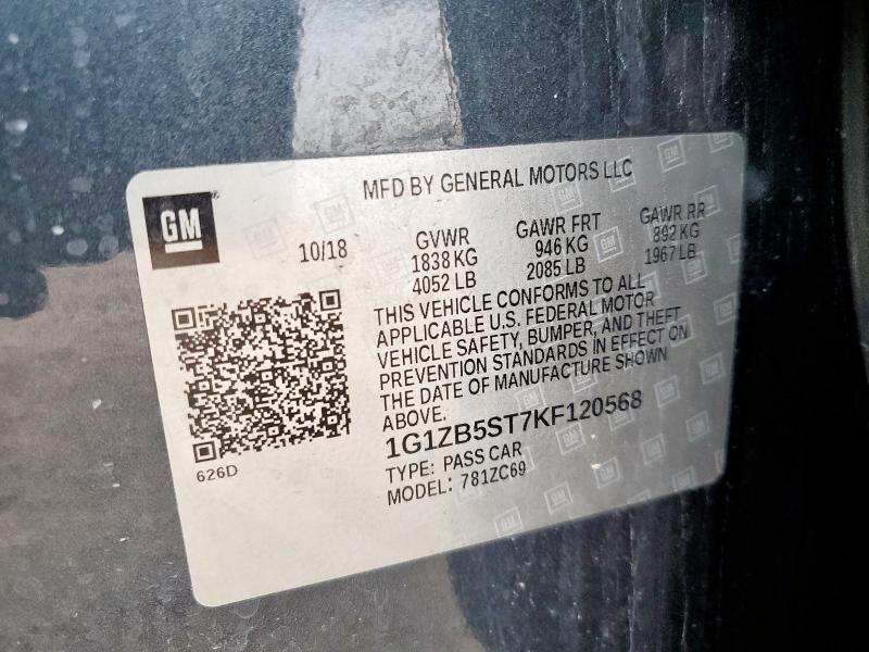 2019 CHEVROLET MALIBU LS - 1G1ZB5ST7KF120568