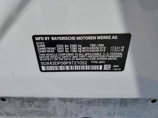 2023 BMW X3 SDRIVE3 - 5UX43DP08P9T21052