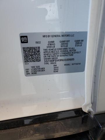 2022 GMC HUMMER PIC 1GT40FDA9NU100685