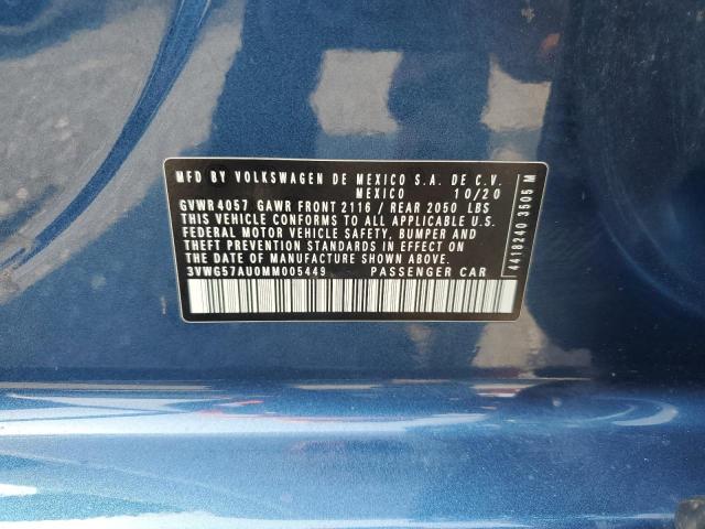 2021 VOLKSWAGEN GOLF 3VWG57AU0MM005449