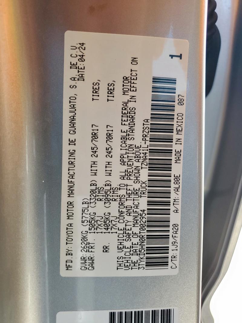 2024 TOYOTA TACOMA DOU - 3TYKD5HN0RT002954