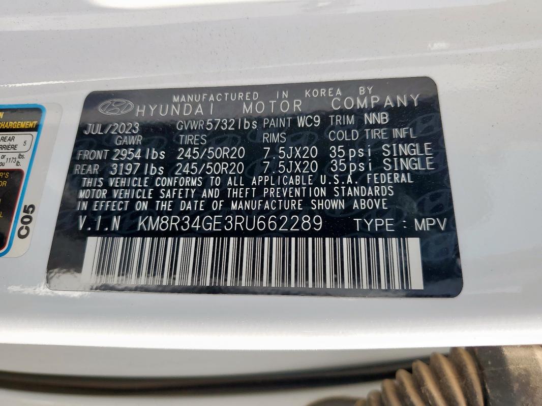 2024 HYUNDAI PALISADE X KM8R34GE3RU662289