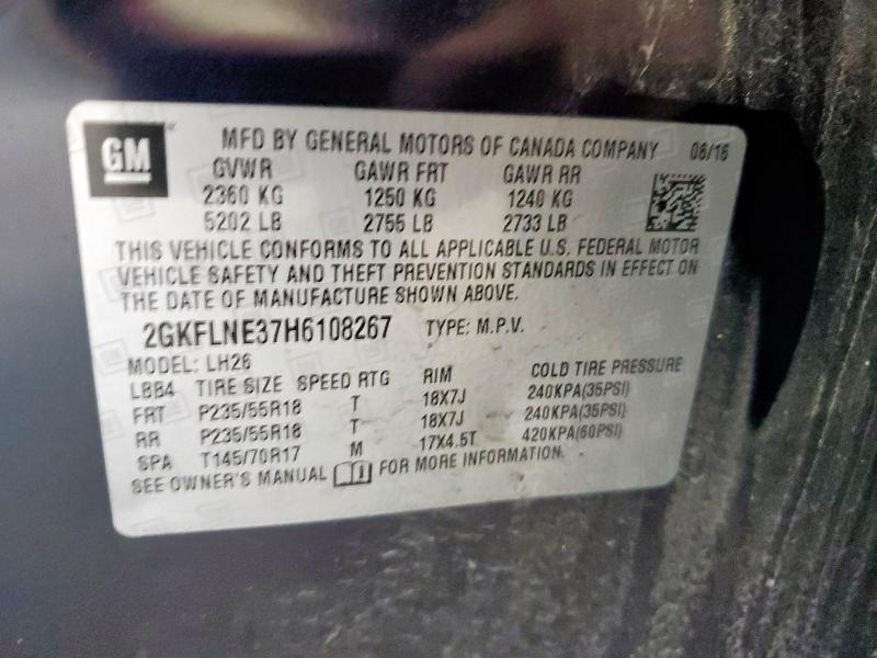 2017 GMC TERRAIN SL - 2GKFLNE37H6108267
