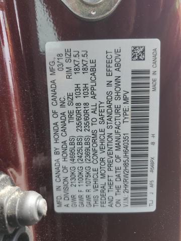 2018 HONDA CR-V EXL - 2HKRW2H85JH640351