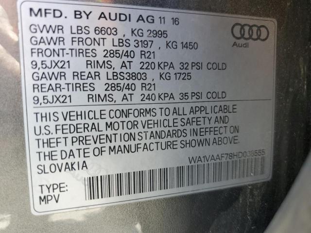 2017 AUDI Q7 PRESTIG WA1VAAF78HD038555