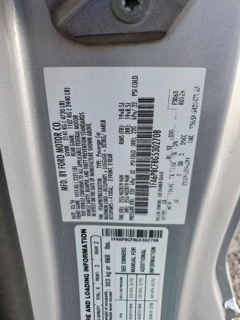 2016 FORD MUSTANG GT - 1FA6P8CF8G5302708