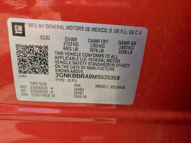 3gnkbbra9ms535358 - 2021 Chevrolet blazer 1lt - #60896885