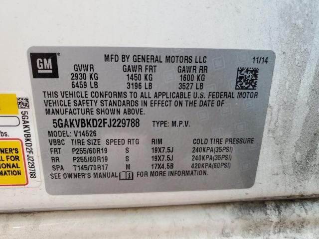 2015 BUICK ENCLAVE 5GAKVBKD2FJ229788