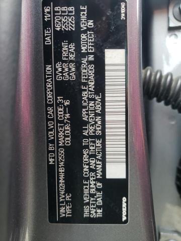 2017 VOLVO S60 PLATIN LYV402HM4HB142550