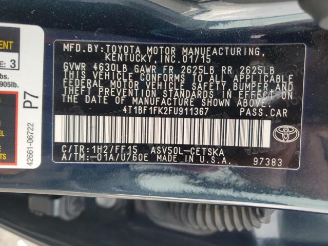 2015 TOYOTA CAMRY-LE 4T1BF1FK2FU911367