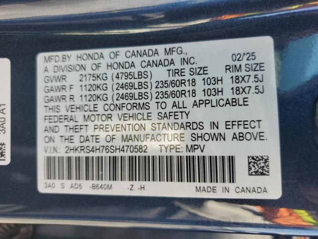 2025 HONDA CR-V EX-L 2HKRS4H76SH470582