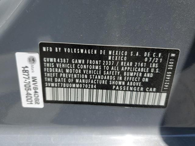 2021 VOLKSWAGEN JETTA GLI 3VW6T7BU0MM070284